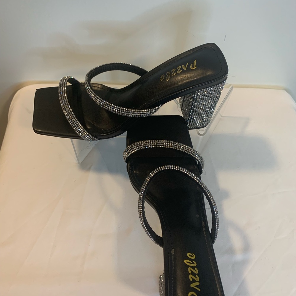 Black Rhinestone Heels - Picture 3 of 10